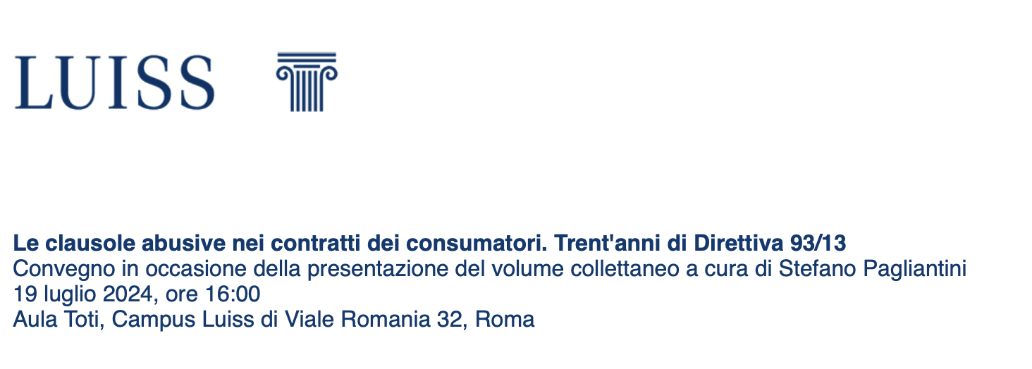 Le clausole abusive nei contratti dei consumatori. Trent'anni di Direttiva 93/13